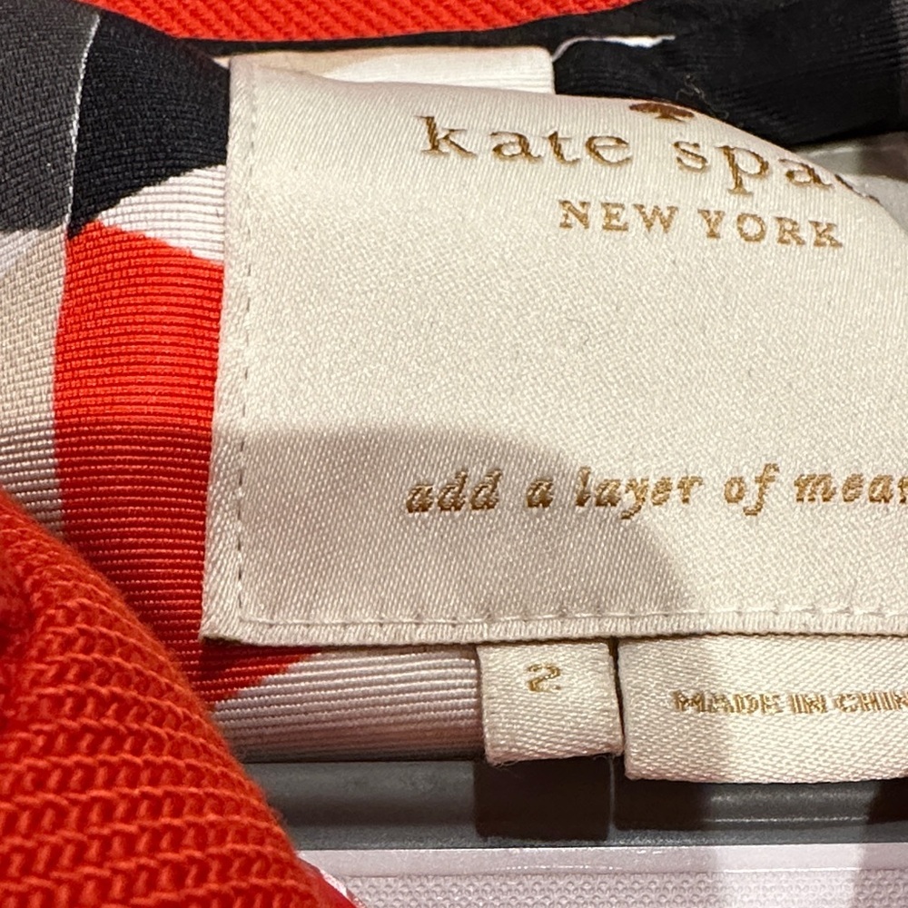 Kate Spade Red and Black Patterned Lining Jacket - Picture 8 of 9
